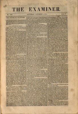 Examiner Samstag 9. Oktober 1841