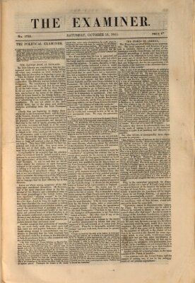 Examiner Samstag 16. Oktober 1841