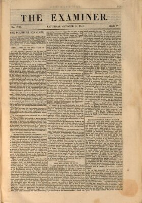 Examiner Samstag 23. Oktober 1841