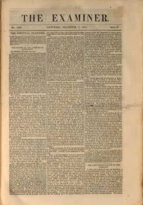 Examiner Samstag 11. Dezember 1841