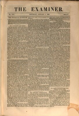 Examiner Samstag 8. Januar 1842