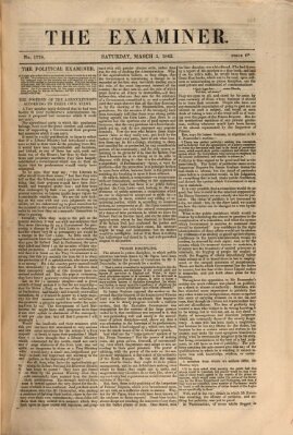 Examiner Samstag 5. März 1842