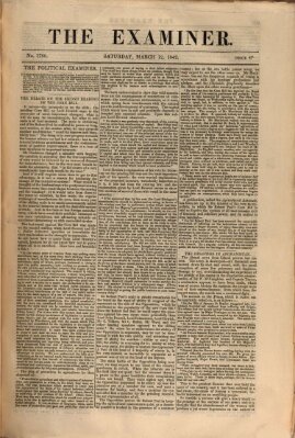 Examiner Samstag 12. März 1842