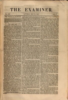 Examiner Samstag 21. Mai 1842