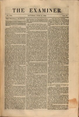 Examiner Samstag 11. Juni 1842