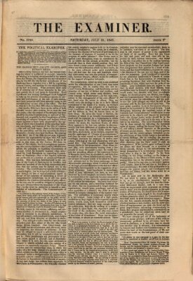 Examiner Samstag 23. Juli 1842