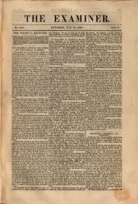 Examiner Samstag 30. Juli 1842