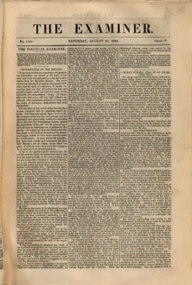 Examiner Samstag 27. August 1842