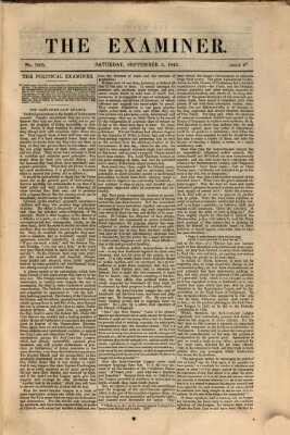 Examiner Samstag 3. September 1842