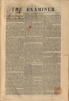 Examiner Samstag 12. November 1842