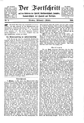 Der Fortschritt auf allen Gebieten des öffentlichen Lebens Mittwoch 5. Oktober 1864