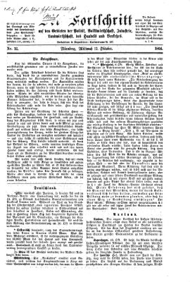 Der Fortschritt auf allen Gebieten des öffentlichen Lebens Mittwoch 12. Oktober 1864