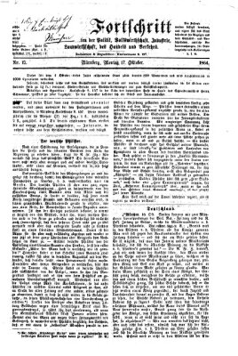 Der Fortschritt auf allen Gebieten des öffentlichen Lebens Montag 17. Oktober 1864