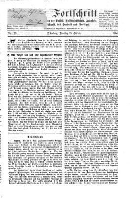 Der Fortschritt auf allen Gebieten des öffentlichen Lebens Dienstag 25. Oktober 1864