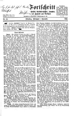 Der Fortschritt auf allen Gebieten des öffentlichen Lebens Mittwoch 2. November 1864