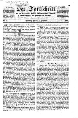 Der Fortschritt auf allen Gebieten des öffentlichen Lebens Sonntag 6. November 1864