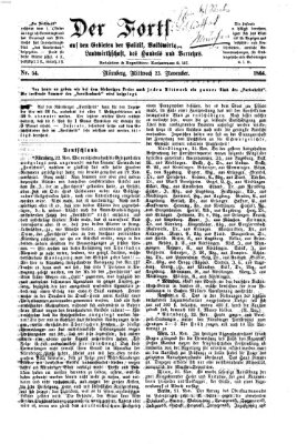 Der Fortschritt auf allen Gebieten des öffentlichen Lebens Mittwoch 23. November 1864