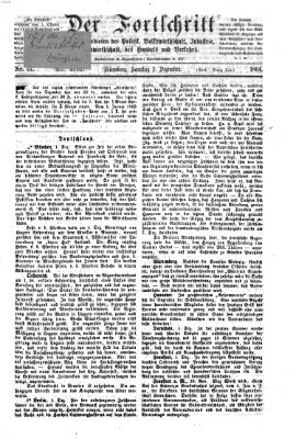 Der Fortschritt auf allen Gebieten des öffentlichen Lebens Samstag 3. Dezember 1864