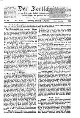 Der Fortschritt auf allen Gebieten des öffentlichen Lebens Mittwoch 7. Dezember 1864