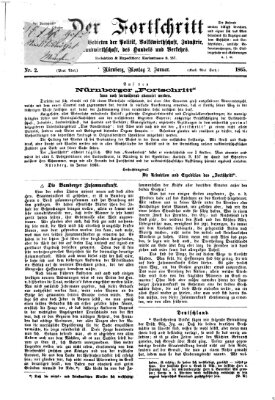 Der Fortschritt auf allen Gebieten des öffentlichen Lebens Montag 2. Januar 1865