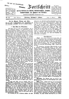 Der Fortschritt auf allen Gebieten des öffentlichen Lebens Mittwoch 8. Februar 1865