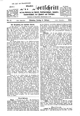 Der Fortschritt auf allen Gebieten des öffentlichen Lebens Freitag 10. Februar 1865