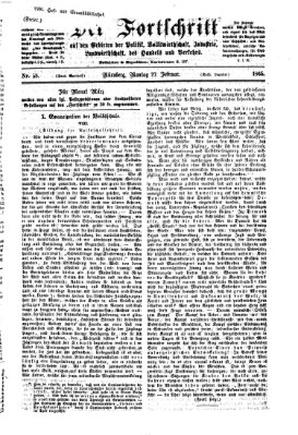 Der Fortschritt auf allen Gebieten des öffentlichen Lebens Montag 27. Februar 1865