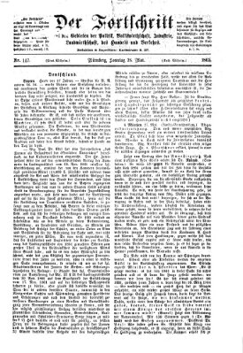 Der Fortschritt auf allen Gebieten des öffentlichen Lebens Sonntag 28. Mai 1865