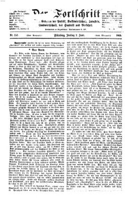 Der Fortschritt auf allen Gebieten des öffentlichen Lebens Freitag 2. Juni 1865