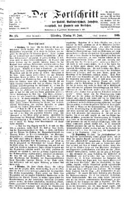 Der Fortschritt auf allen Gebieten des öffentlichen Lebens Montag 26. Juni 1865