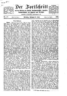 Der Fortschritt auf allen Gebieten des öffentlichen Lebens Mittwoch 28. Juni 1865