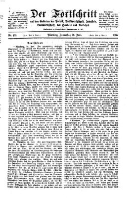 Der Fortschritt auf allen Gebieten des öffentlichen Lebens Donnerstag 29. Juni 1865