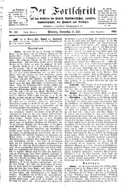 Der Fortschritt auf allen Gebieten des öffentlichen Lebens Donnerstag 13. Juli 1865