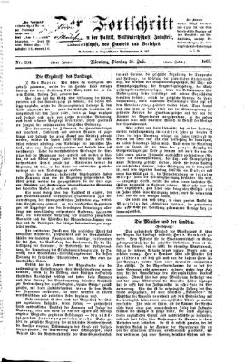 Der Fortschritt auf allen Gebieten des öffentlichen Lebens Dienstag 25. Juli 1865