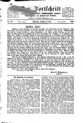 Der Fortschritt auf allen Gebieten des öffentlichen Lebens Samstag 29. Juli 1865