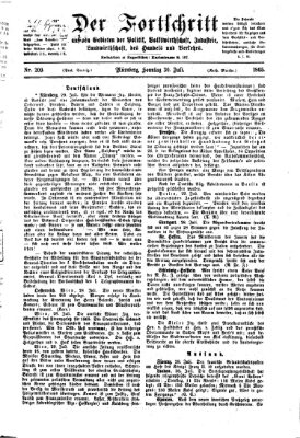 Der Fortschritt auf allen Gebieten des öffentlichen Lebens Sonntag 30. Juli 1865