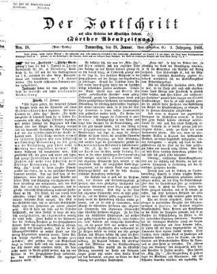 Der Fortschritt auf allen Gebieten des öffentlichen Lebens Donnerstag 18. Januar 1866