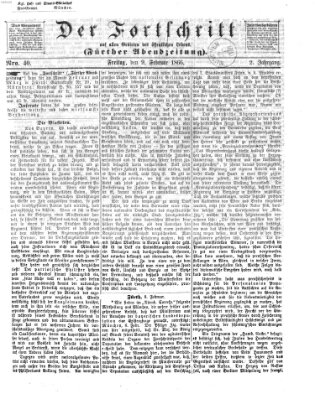 Der Fortschritt auf allen Gebieten des öffentlichen Lebens Freitag 9. Februar 1866