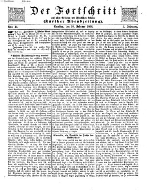 Der Fortschritt auf allen Gebieten des öffentlichen Lebens Samstag 10. Februar 1866