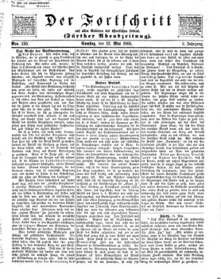 Der Fortschritt auf allen Gebieten des öffentlichen Lebens Samstag 12. Mai 1866