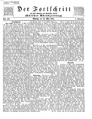 Der Fortschritt auf allen Gebieten des öffentlichen Lebens Montag 21. Mai 1866