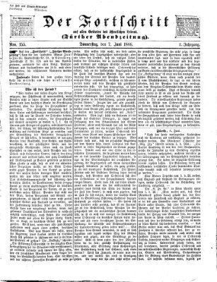 Der Fortschritt auf allen Gebieten des öffentlichen Lebens Donnerstag 7. Juni 1866