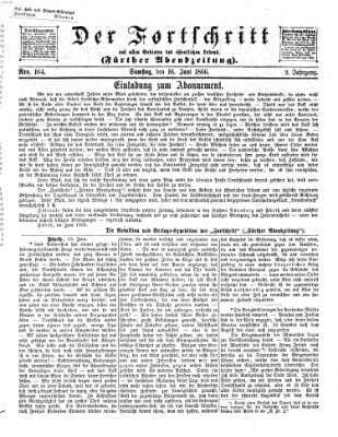 Der Fortschritt auf allen Gebieten des öffentlichen Lebens Samstag 16. Juni 1866