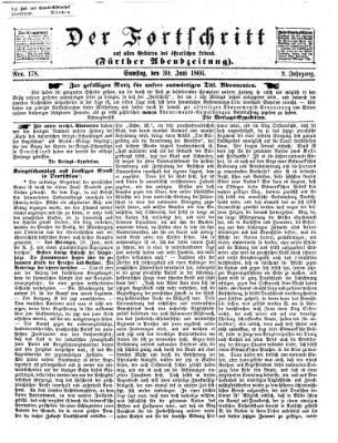 Der Fortschritt auf allen Gebieten des öffentlichen Lebens Samstag 30. Juni 1866