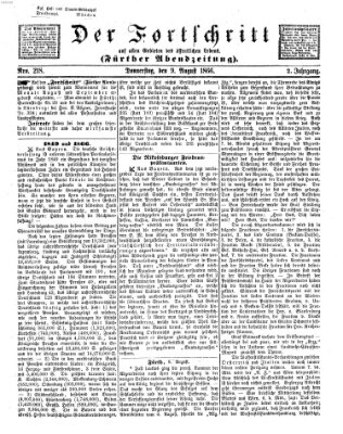 Der Fortschritt auf allen Gebieten des öffentlichen Lebens Donnerstag 9. August 1866