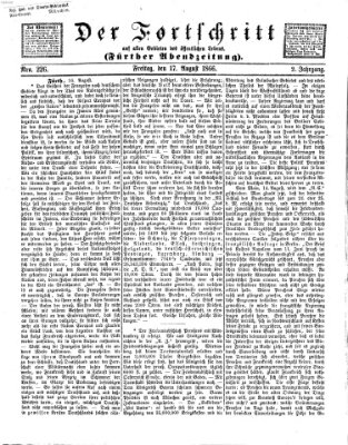 Der Fortschritt auf allen Gebieten des öffentlichen Lebens Freitag 17. August 1866