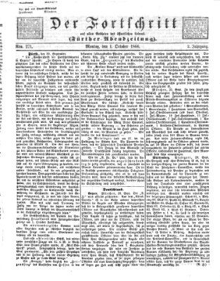 Der Fortschritt auf allen Gebieten des öffentlichen Lebens Montag 1. Oktober 1866