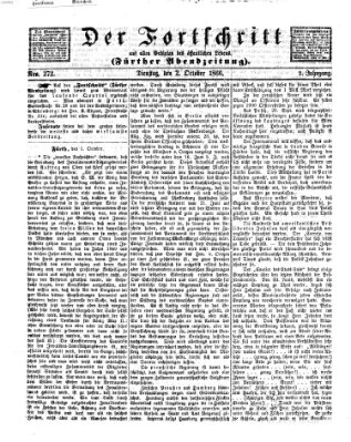 Der Fortschritt auf allen Gebieten des öffentlichen Lebens Dienstag 2. Oktober 1866