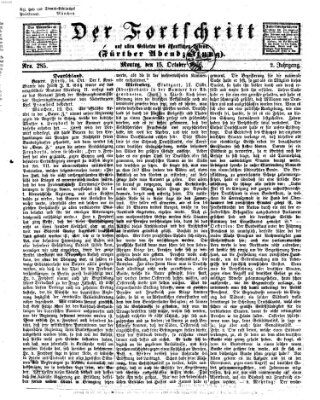 Der Fortschritt auf allen Gebieten des öffentlichen Lebens Montag 15. Oktober 1866