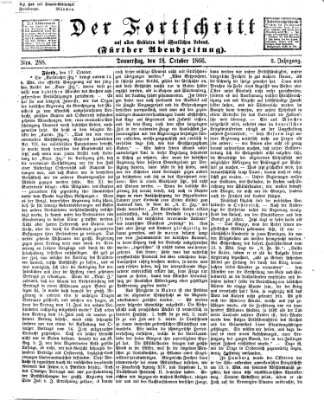 Der Fortschritt auf allen Gebieten des öffentlichen Lebens Donnerstag 18. Oktober 1866